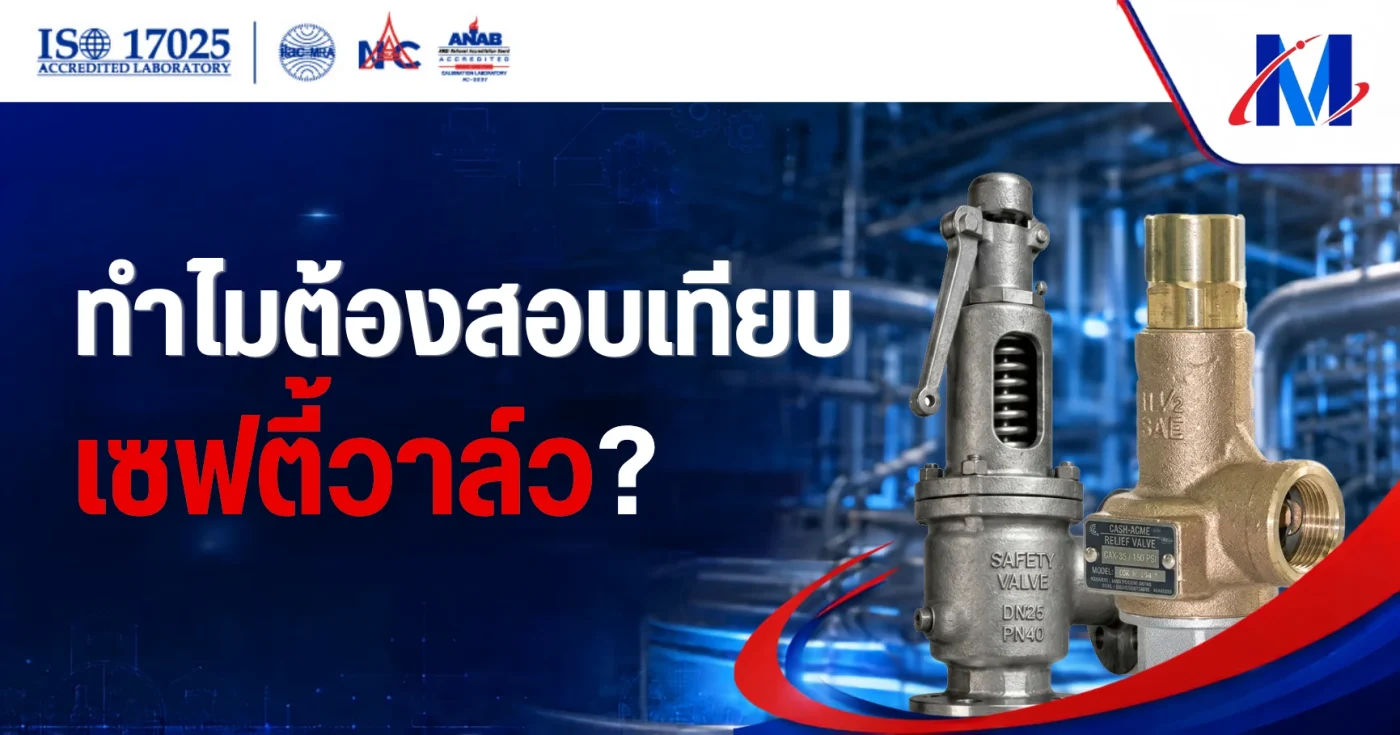 ปกบทความ ทำไมต้องสอบเทียบเซฟตี้วาล์ว อุปกรณ์นิรภัยในโรงงานอุตสาหกรรม